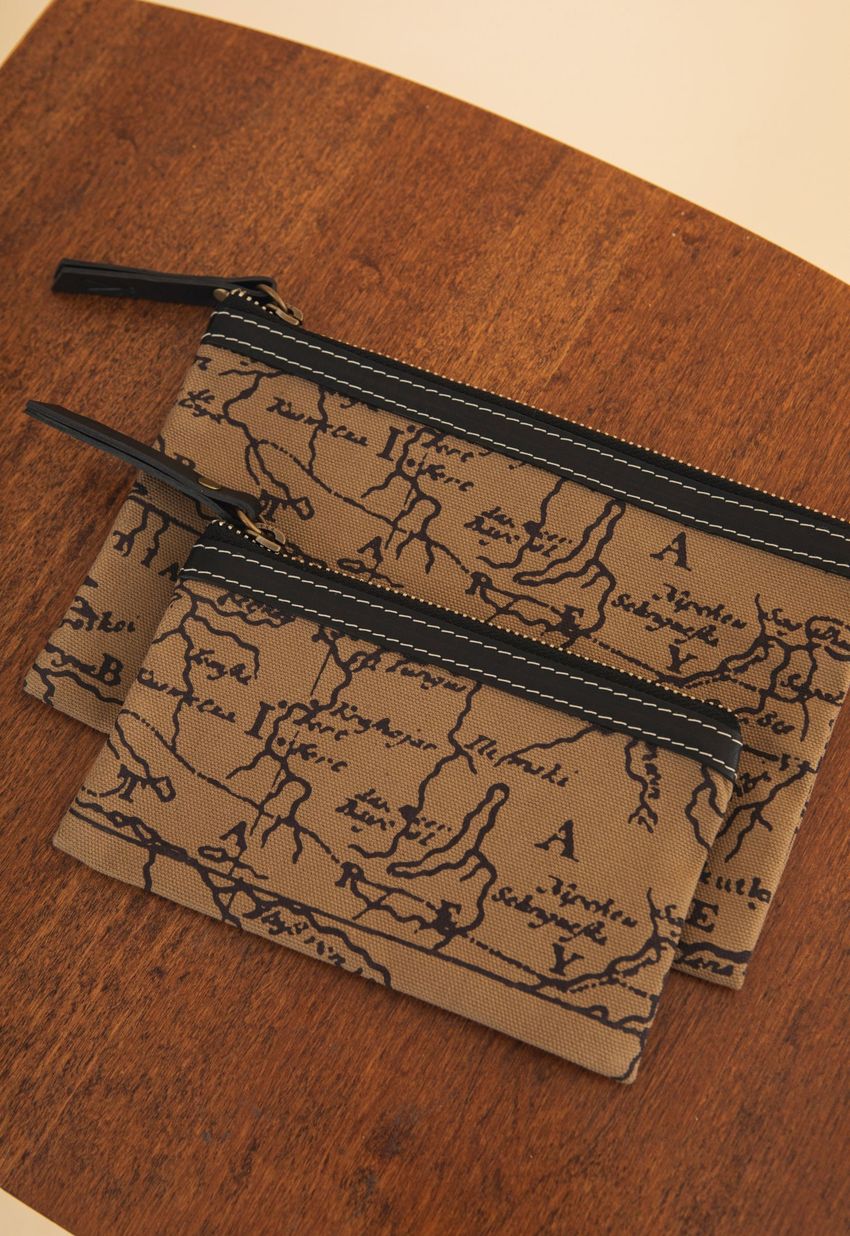 Kit Organizador Lona Mapa Preto