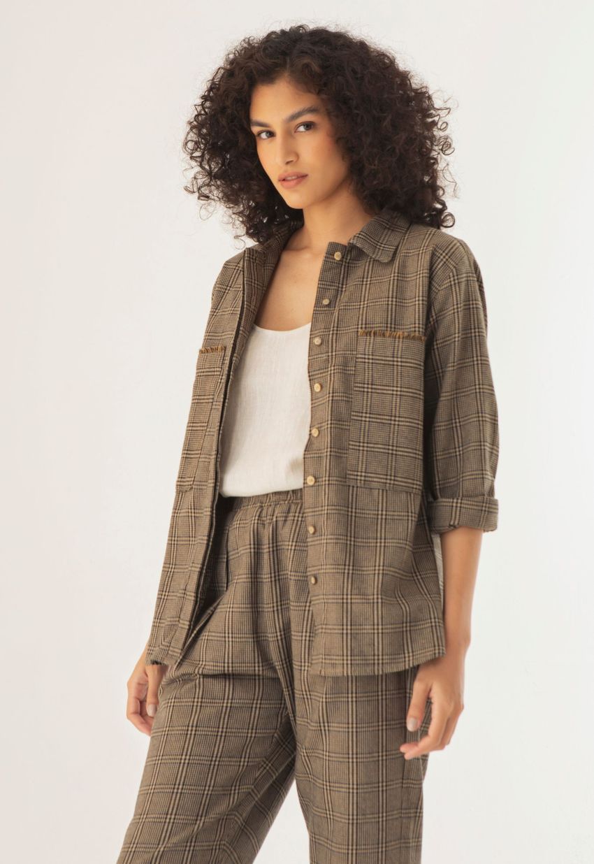 Camisa Oversized Xadrez