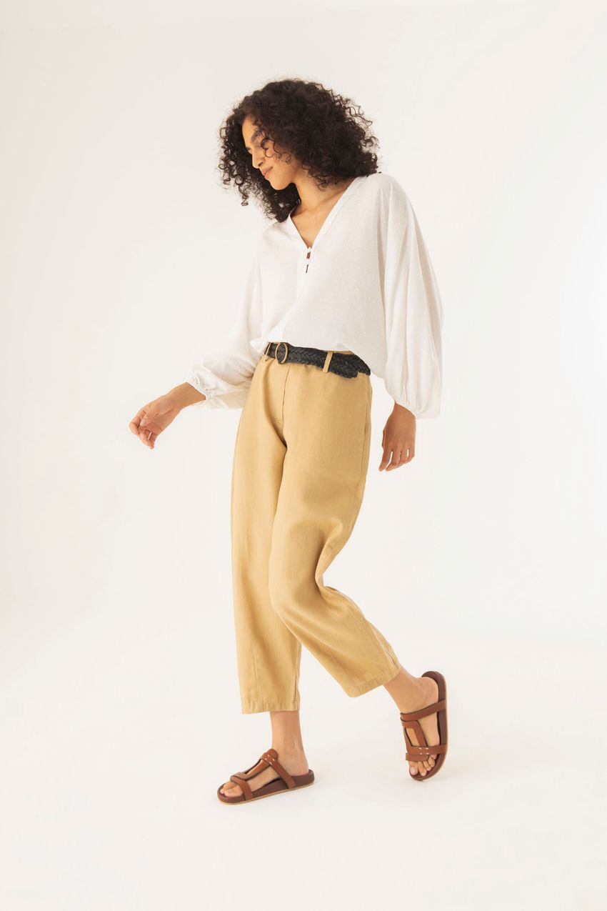 Calça Lyon Linho Deserto