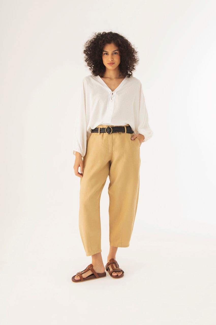 Calça Lyon Linho Deserto