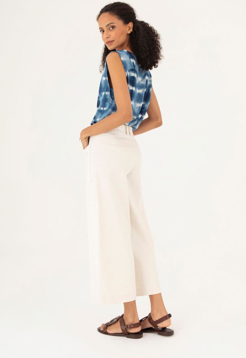 Calça Bolsos Natural