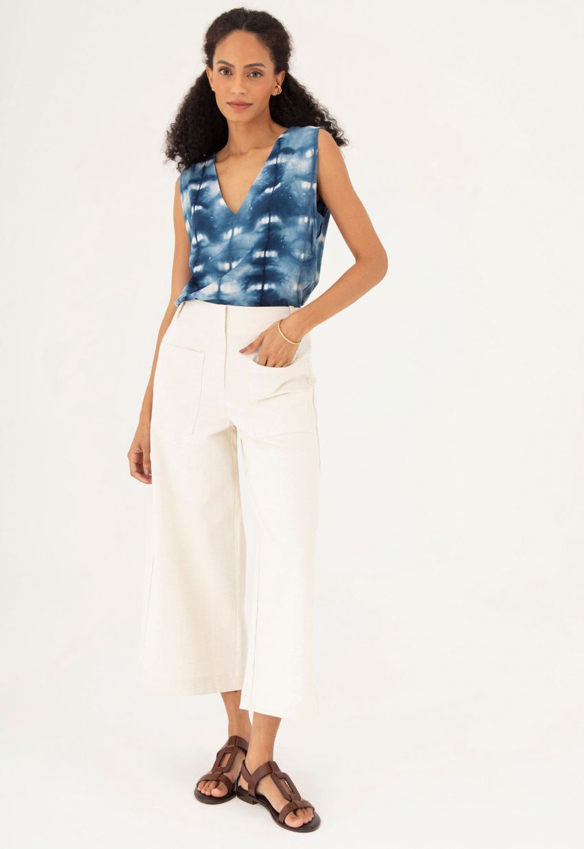 Calça Bolsos Natural
