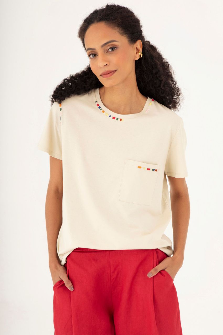 Camiseta Confete Areia
