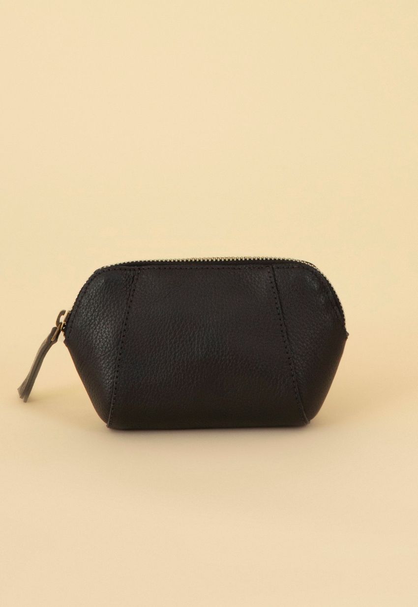 Mini Necessaire Couro Preta