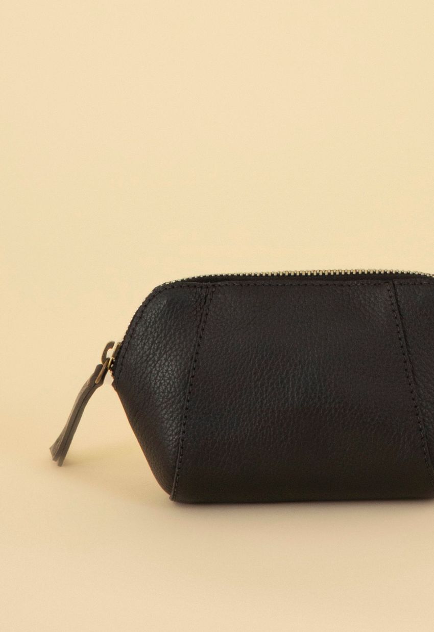 Mini Necessaire Couro Preta
