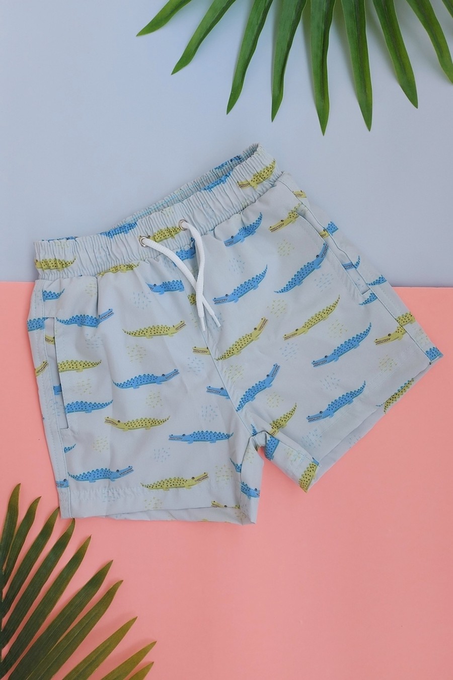 shorts infantil verde jacare 4049 mer bleu resort wear