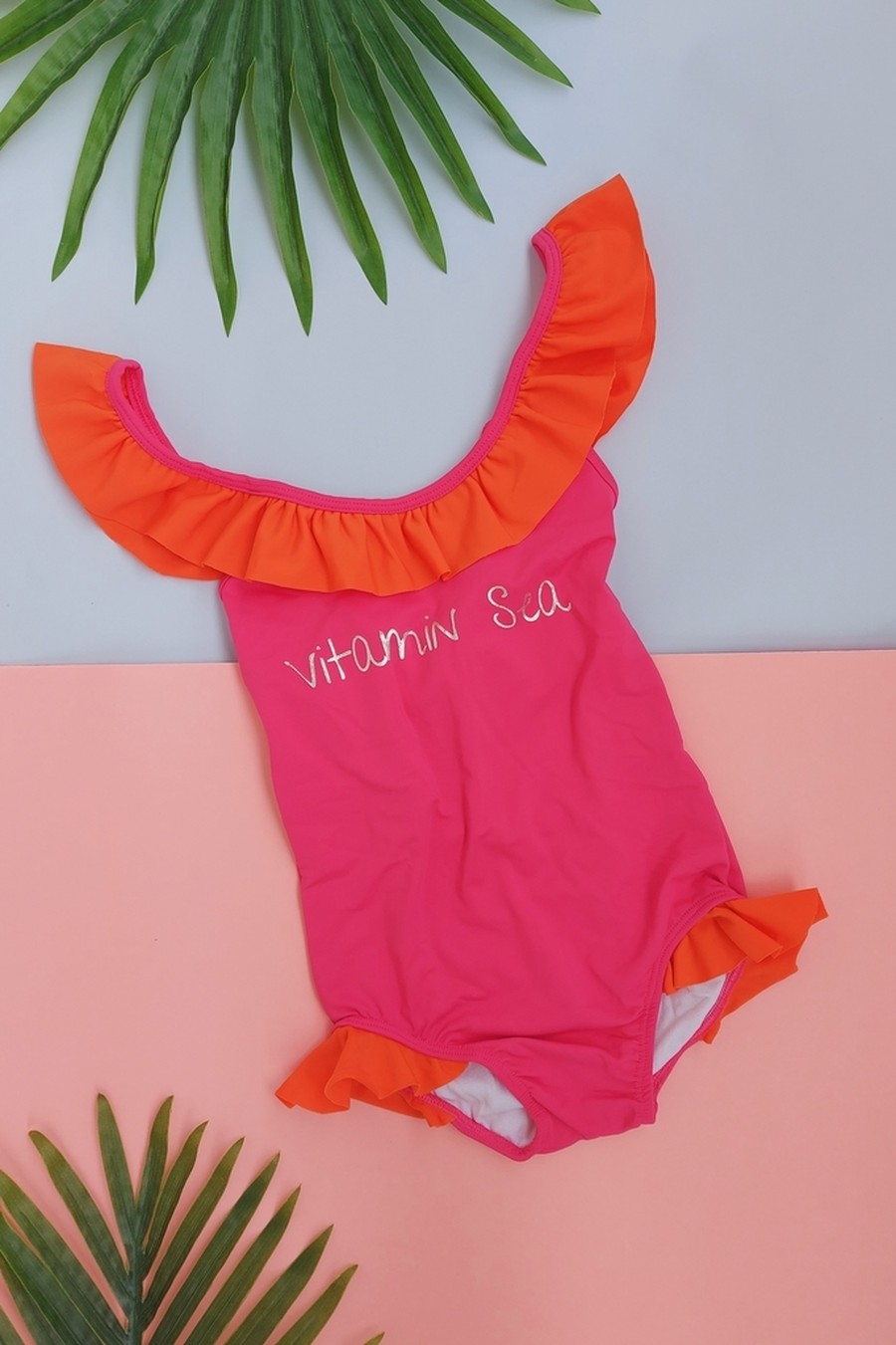 maio infantil com babados rosa 2059 mer bleu resort wear