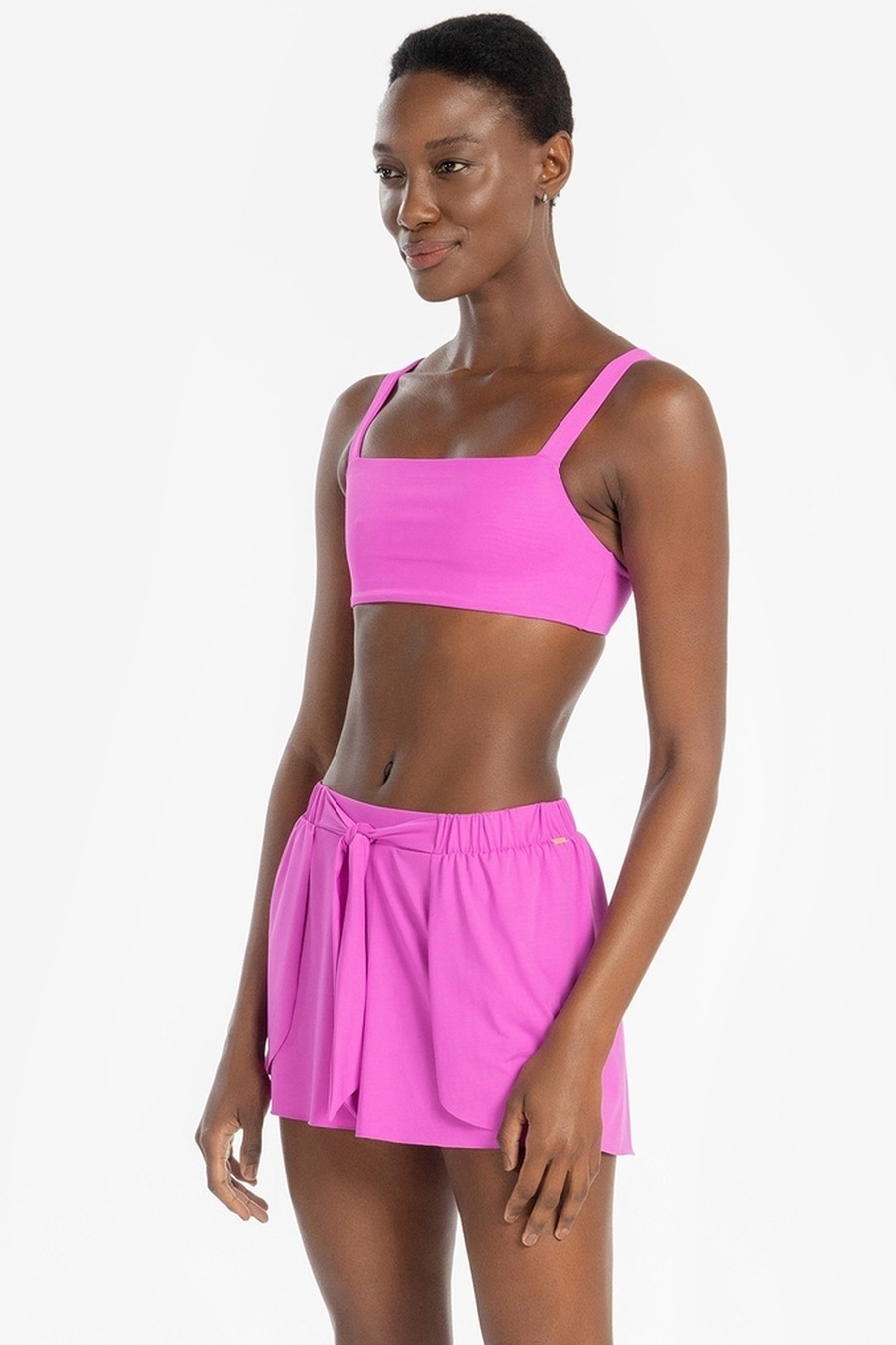 shorts feminino rosa essential BC646 live