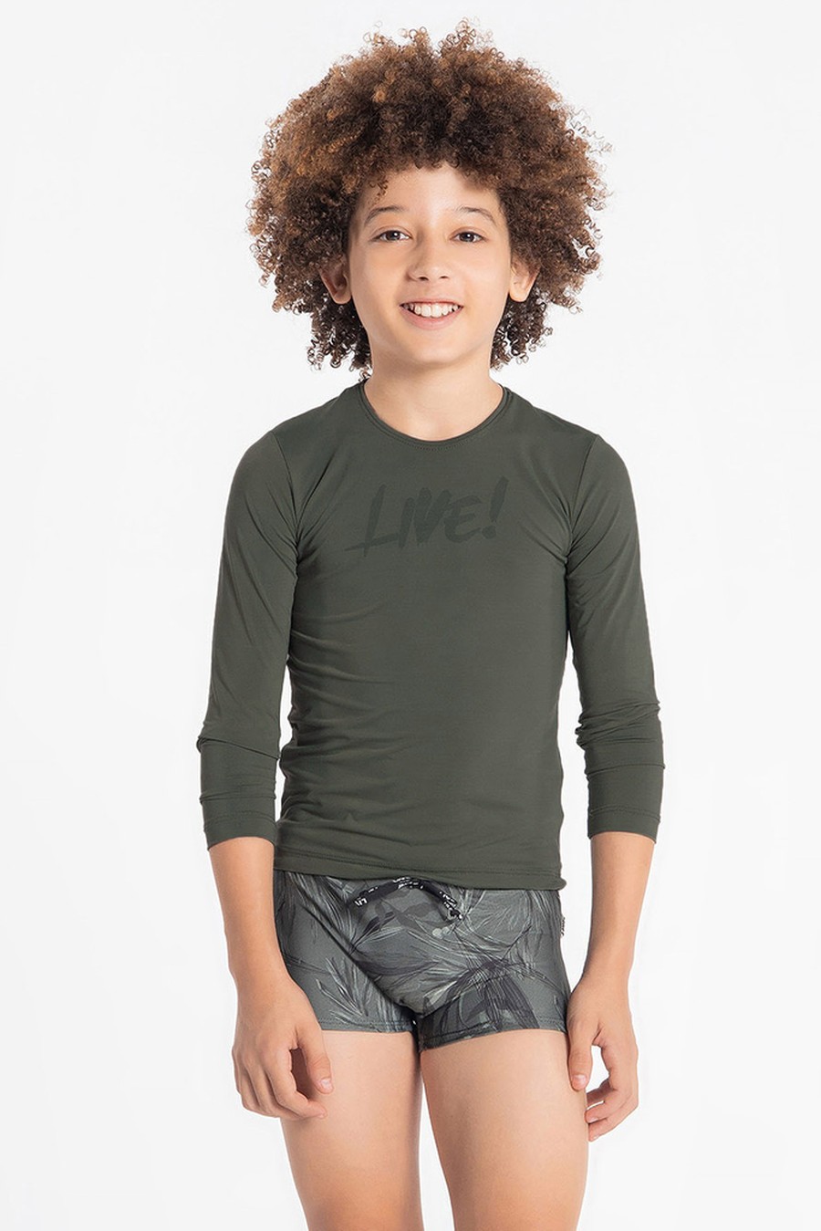 blusa infantil verde militar BC887 live