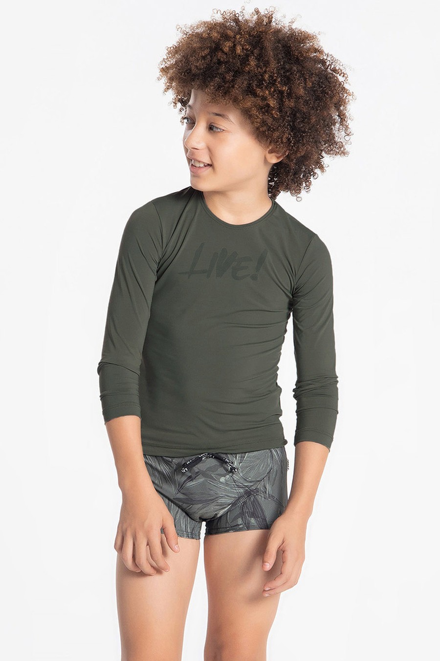 blusa infantil verde militar BC887 live