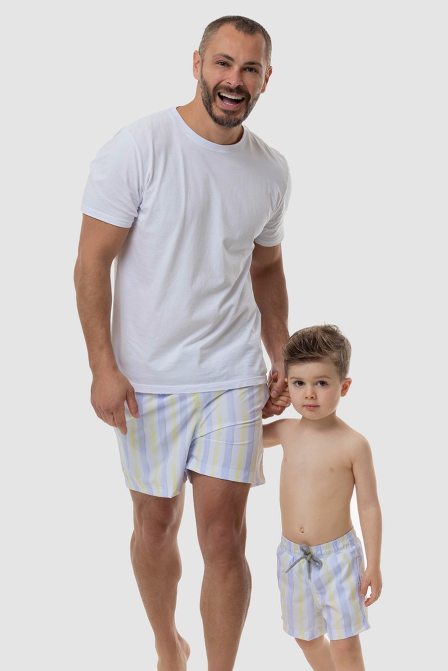 shorts infantil listrado azul 16476 mer bleu