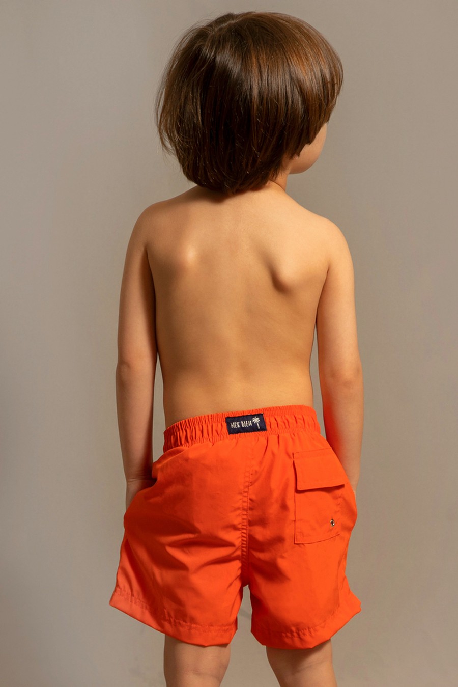 shorts infantil tactel laranja 14960 mer bleu