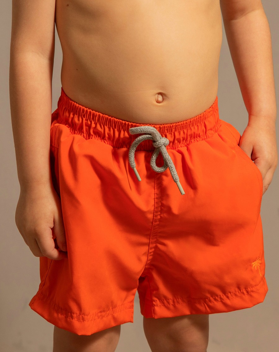 shorts infantil tactel laranja 14960 mer bleu