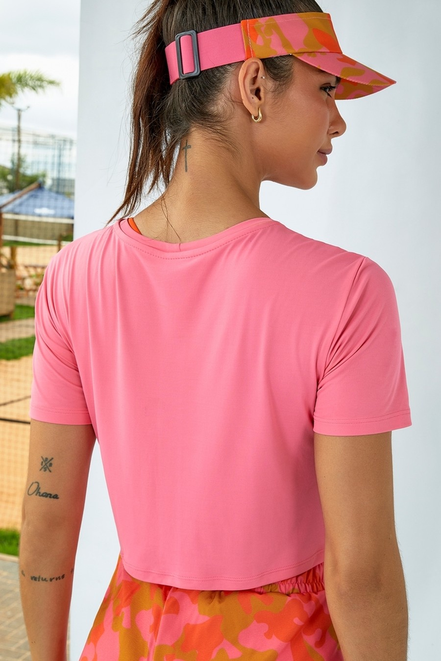 t-shirt cropped skin fit pink 2221706 alto giro by tn