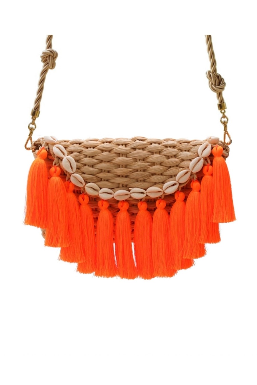 bolsa de palha creta buzios laranja neon 2828 lis fiaschi