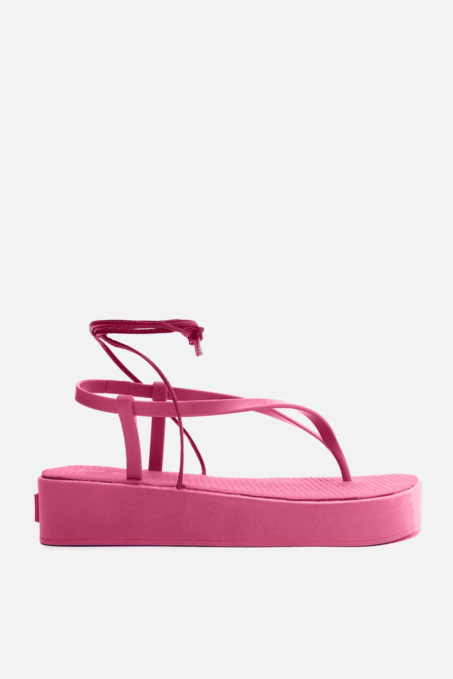 sandália flatform rosa 19036 arezzo by triya