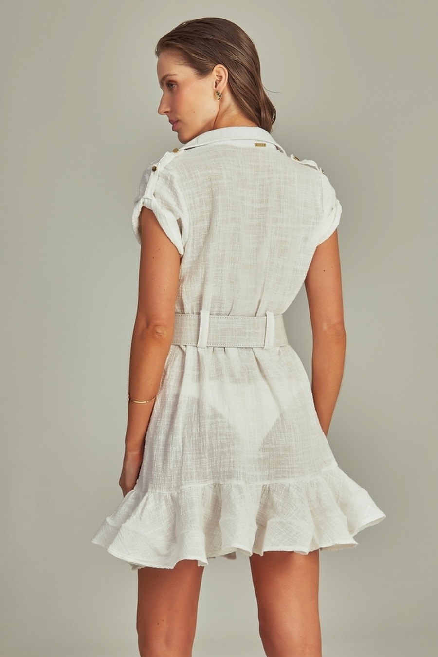 vestido trech curto off white 2306 empress