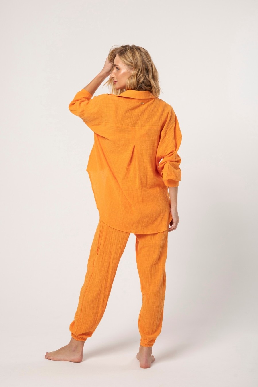 calça moana orange 1367 hype beachwear