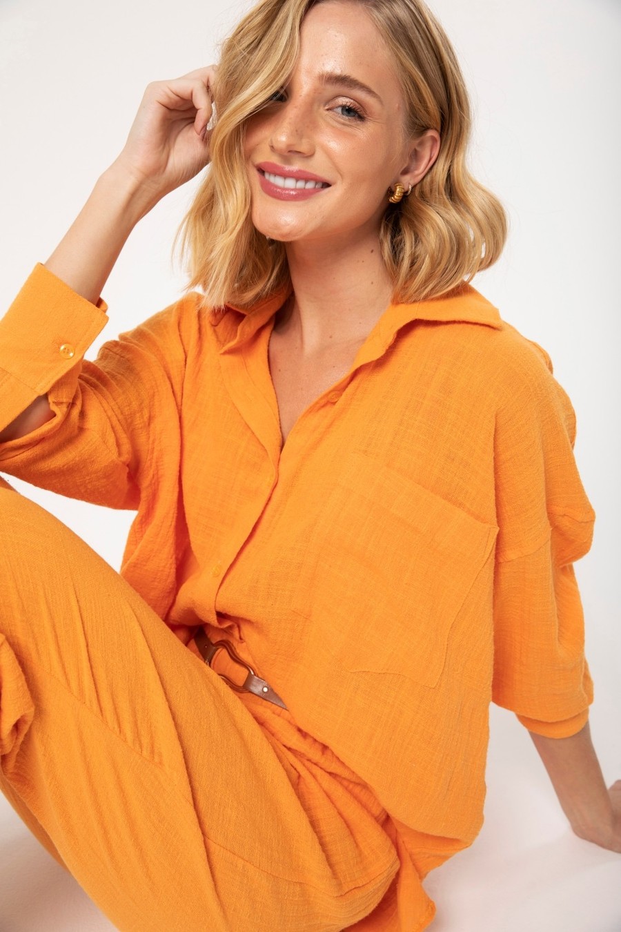 camisa orange 1363 hype beachwear