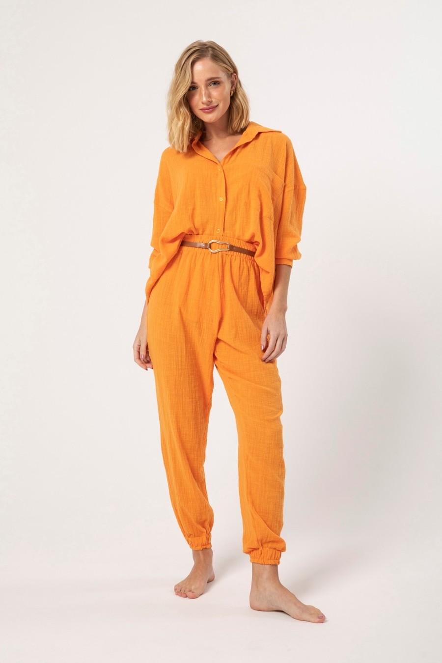camisa orange 1363 hype beachwear