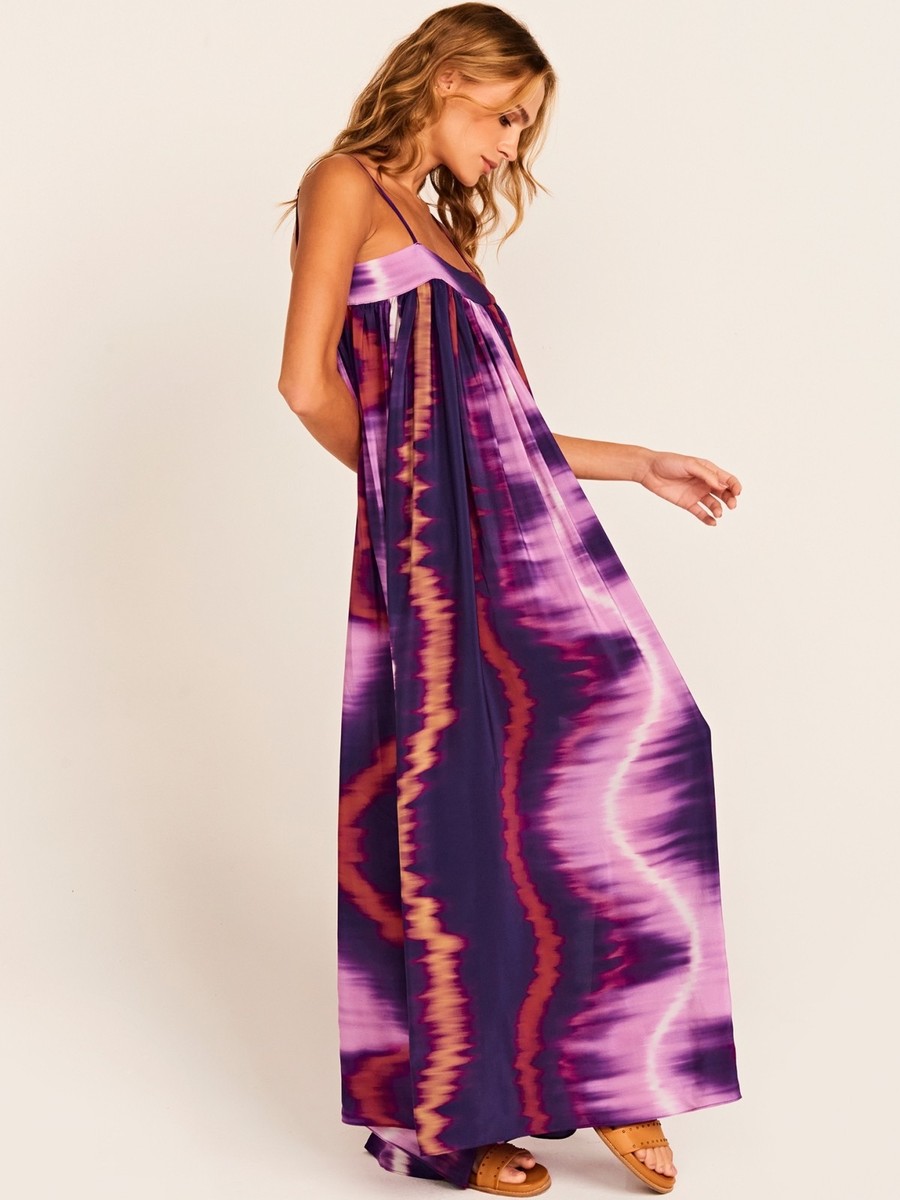 vestido longo tie dye purple VE28 triya