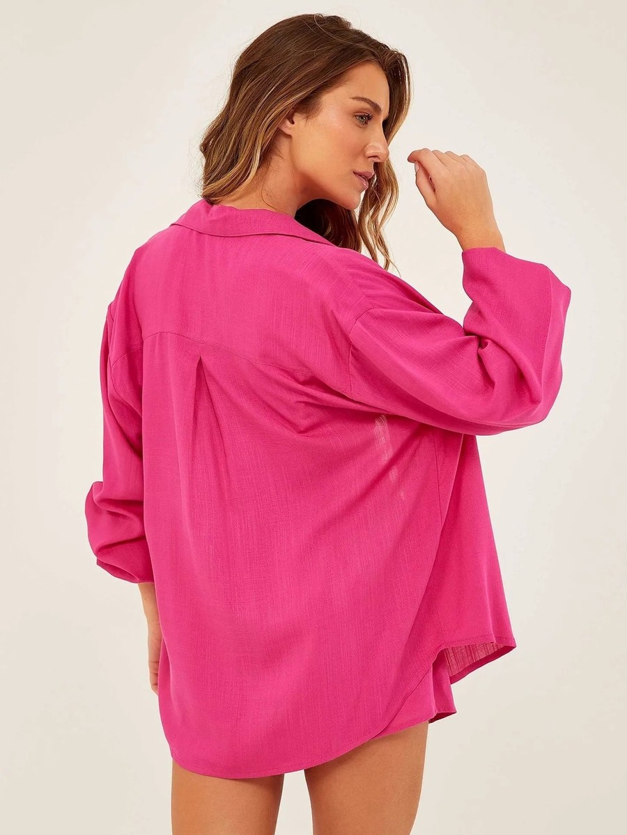 conjunto camisa e shorts pink 2347401 new beach