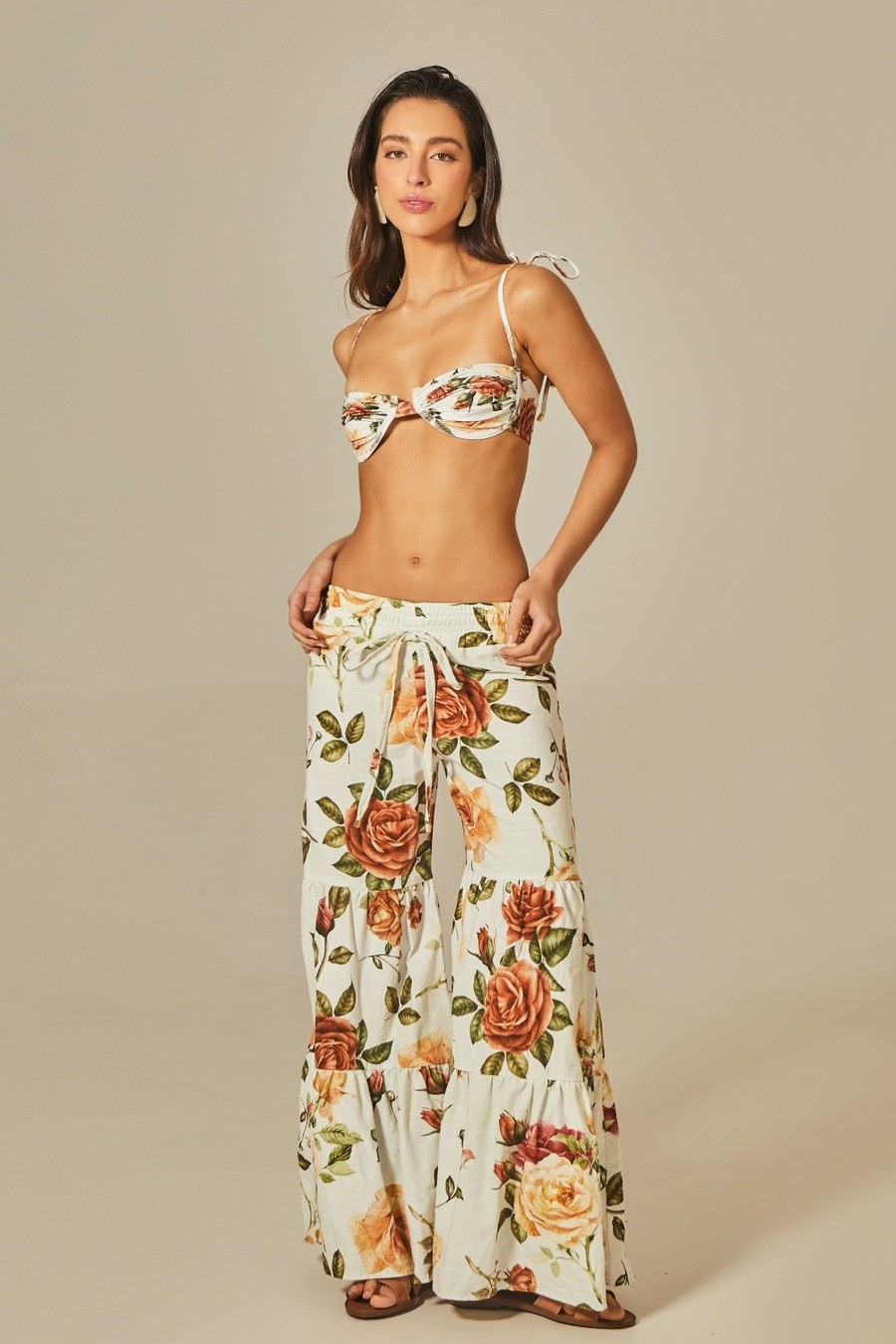calça pantalona floral laura S2409I empress brasil