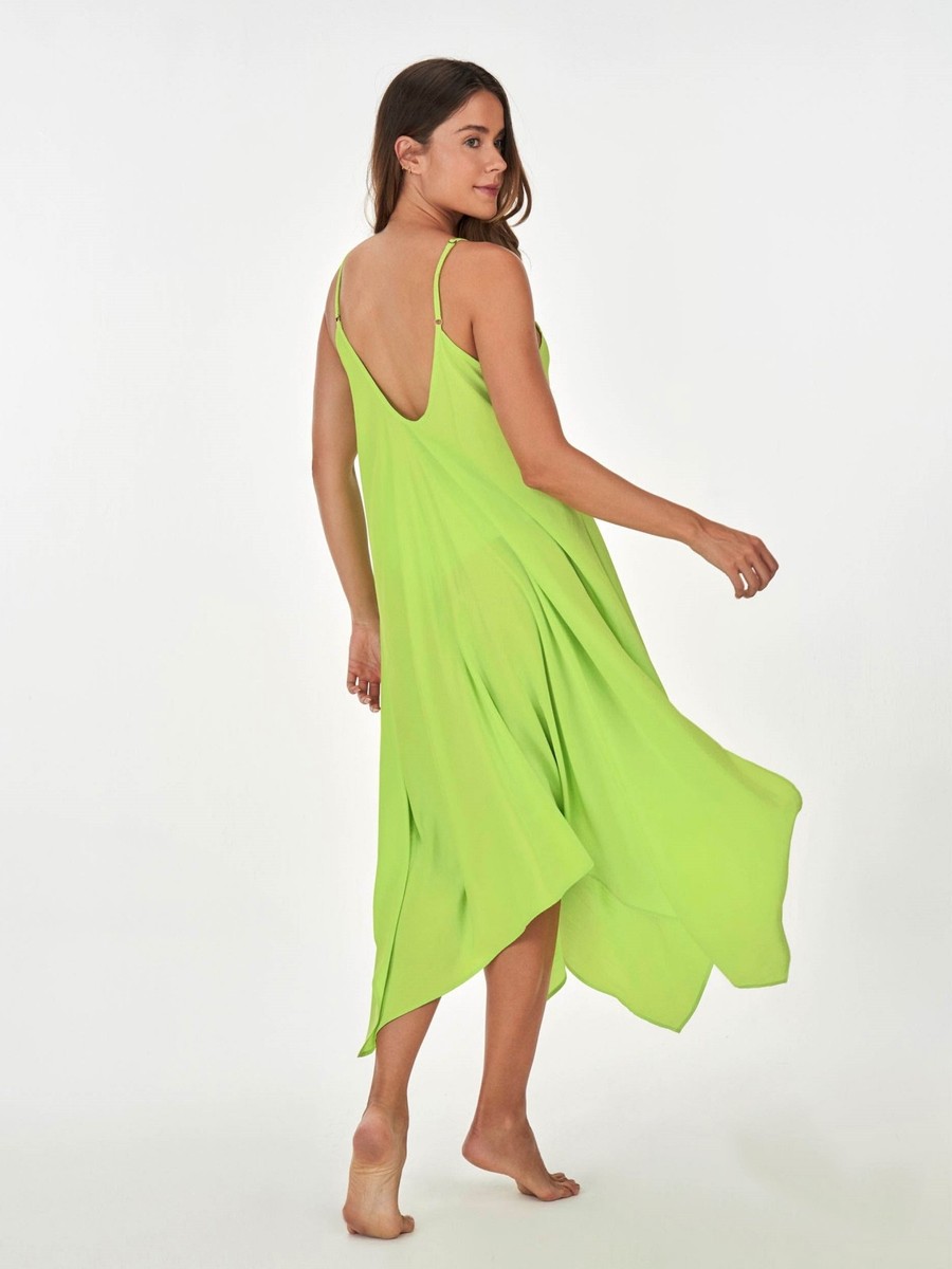 vestido assimétrico verde 2477407 alto giro