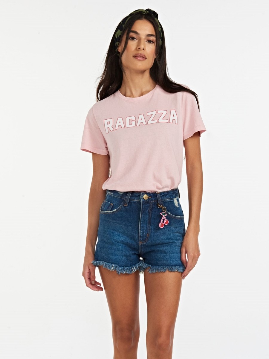 t-shirt ragazza rosa claro BL03 triya