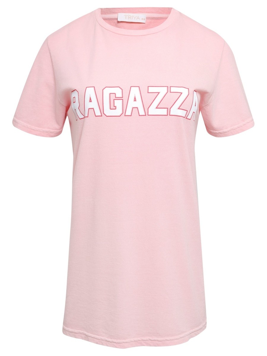 t-shirt ragazza rosa claro BL03 triya