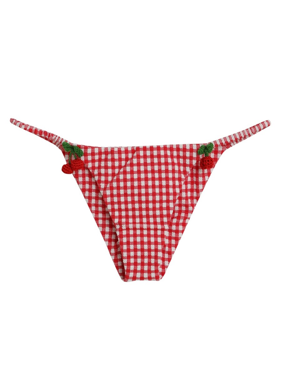 tanga fixa lara xadrez vermelho C07 triya