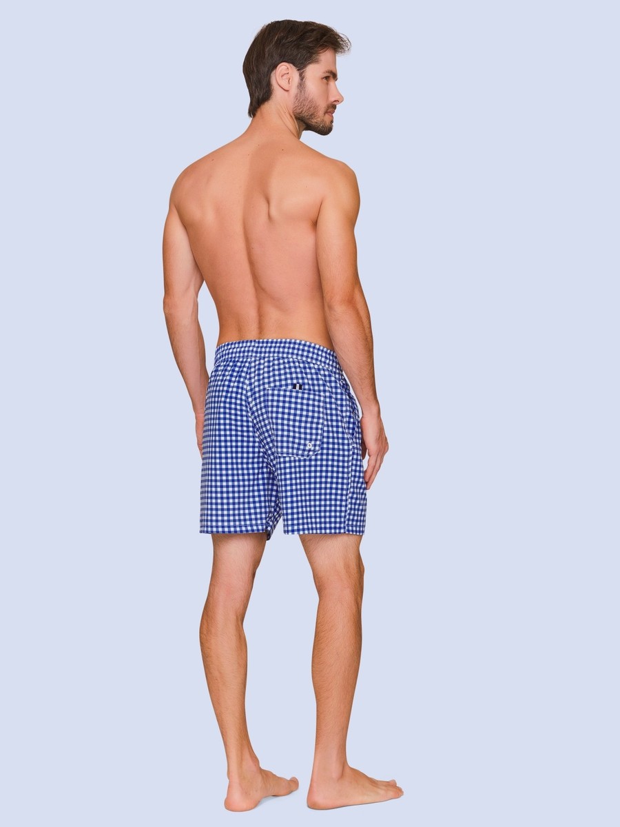 shorts masculino xadrez azul 8087801 lua luá