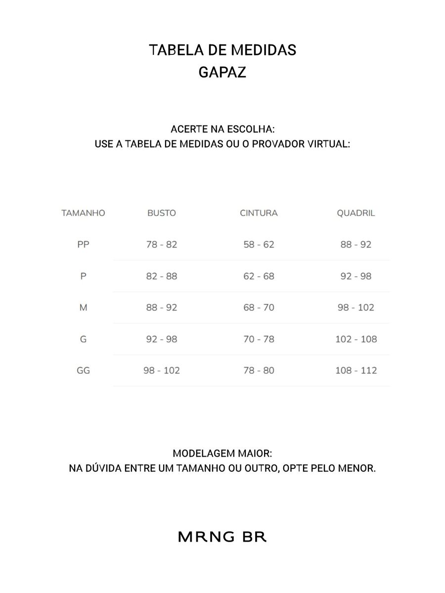 biquíni e chemise leque 1536 1537 gapaz