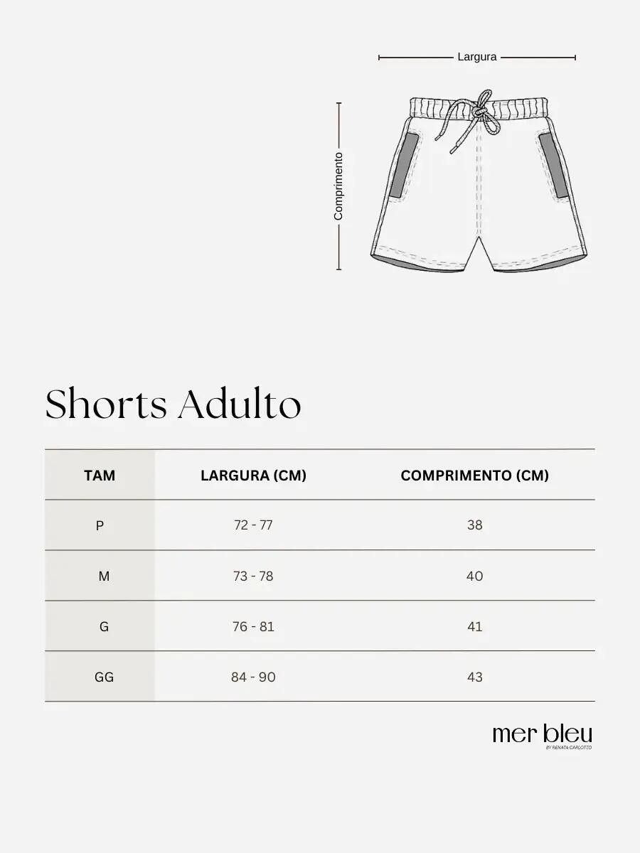 shorts masculino listrado 610207 mer bleu