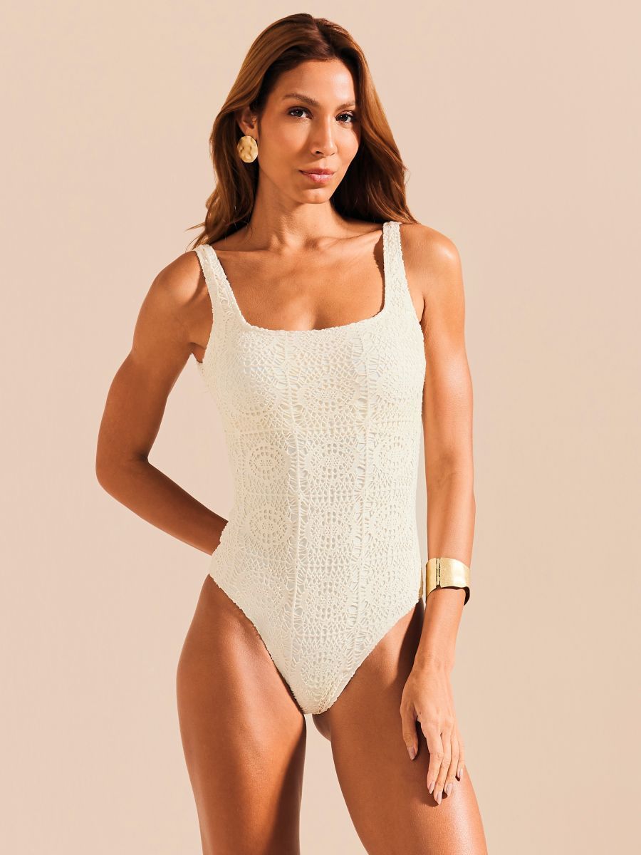 maiô quadrado renda off white 1929 de chelles