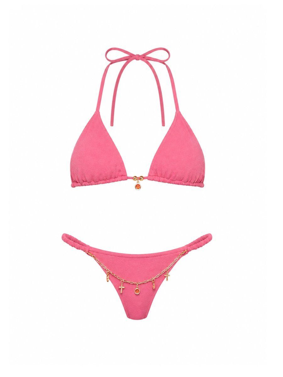 biquíni cortininha bela rosa T35 triya