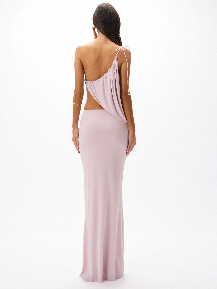 conjunto blusa e saia malva roxo 0455 oásis resortwear