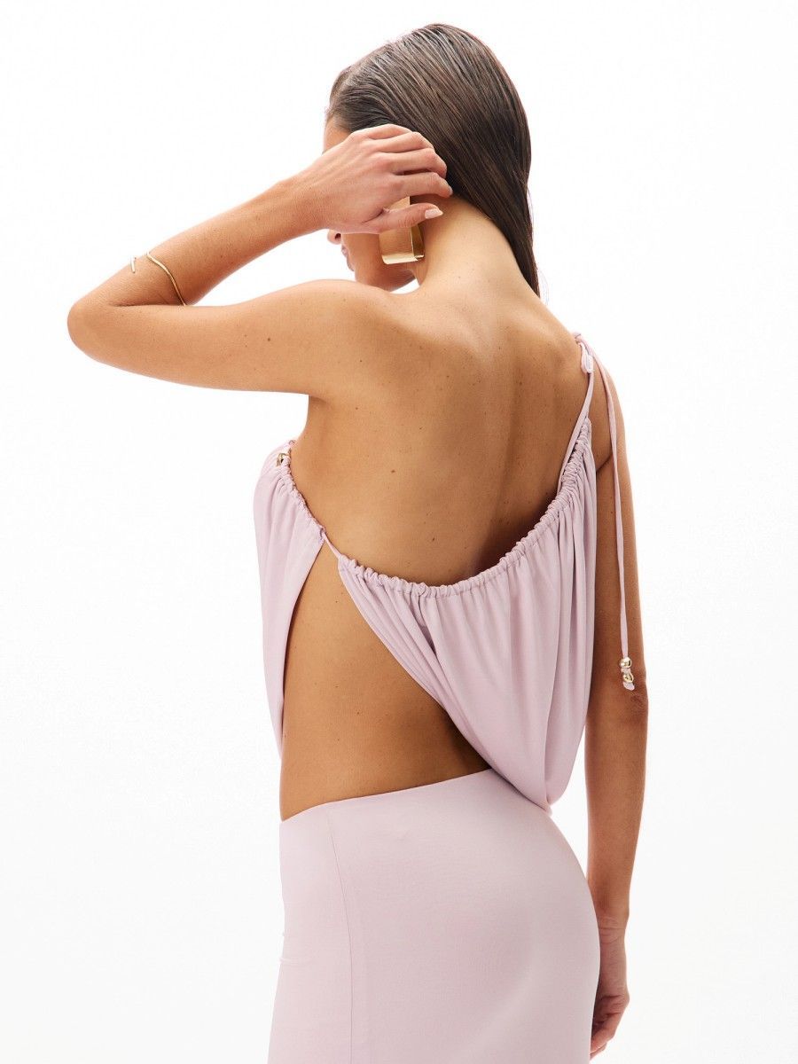 conjunto blusa e saia malva roxo 0455 oásis resortwear