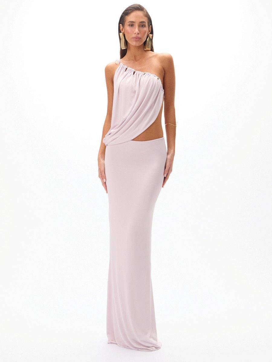 conjunto blusa e saia malva roxo 0455 oásis resortwear