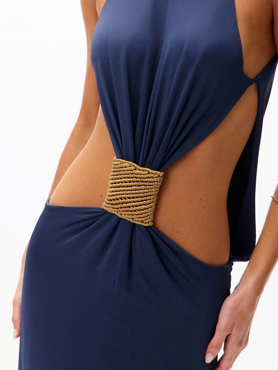 vestido longo verbena azul 1018 oásis resortwear