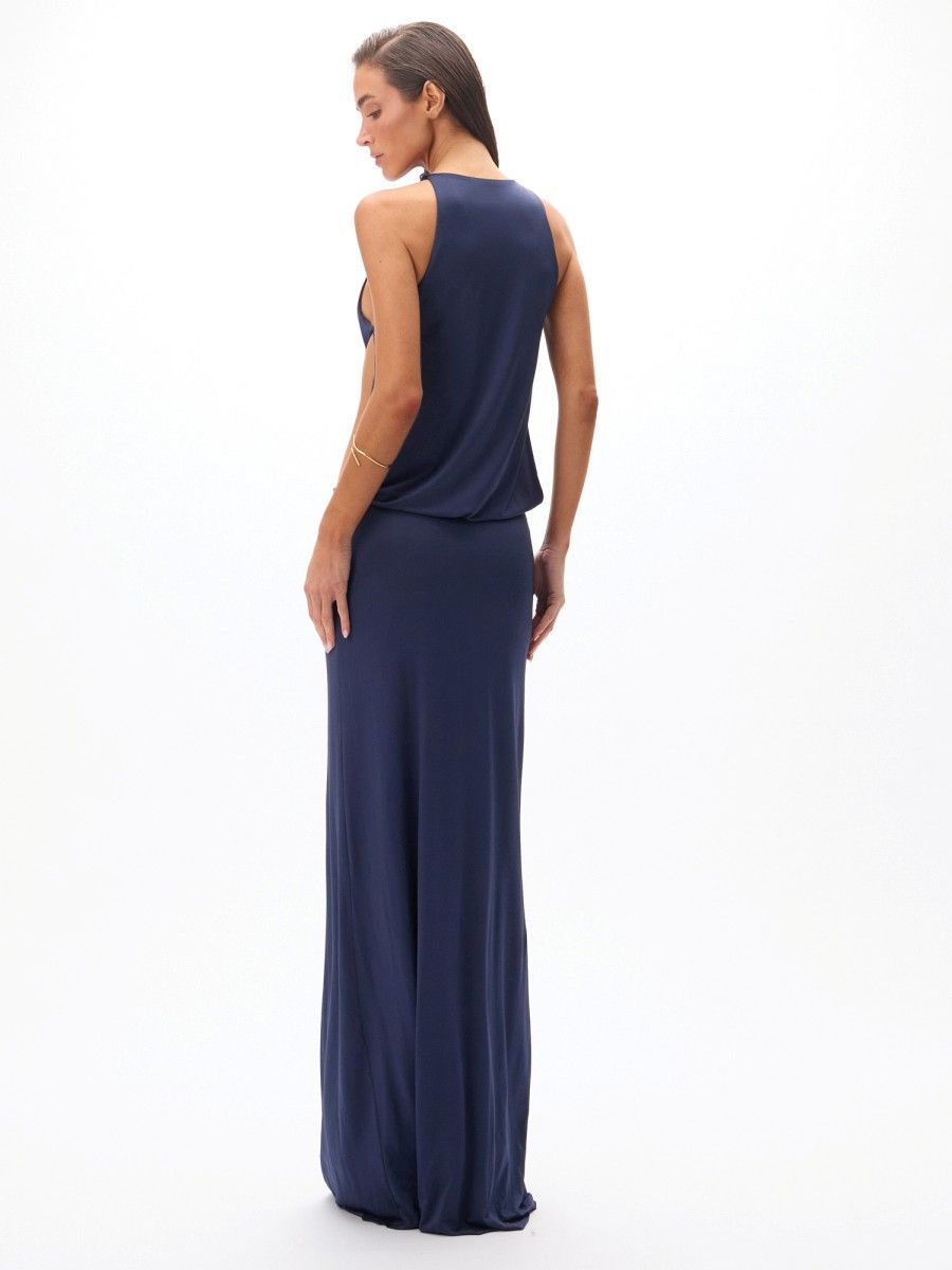 vestido longo verbena azul 1018 oásis resortwear