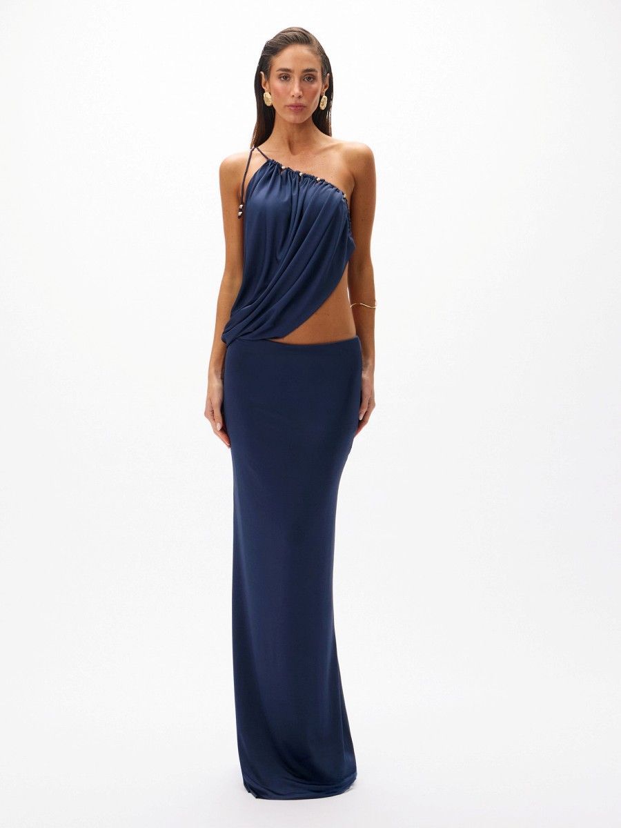 conjunto blusa e saia malva azul 0455 oásis resortwear