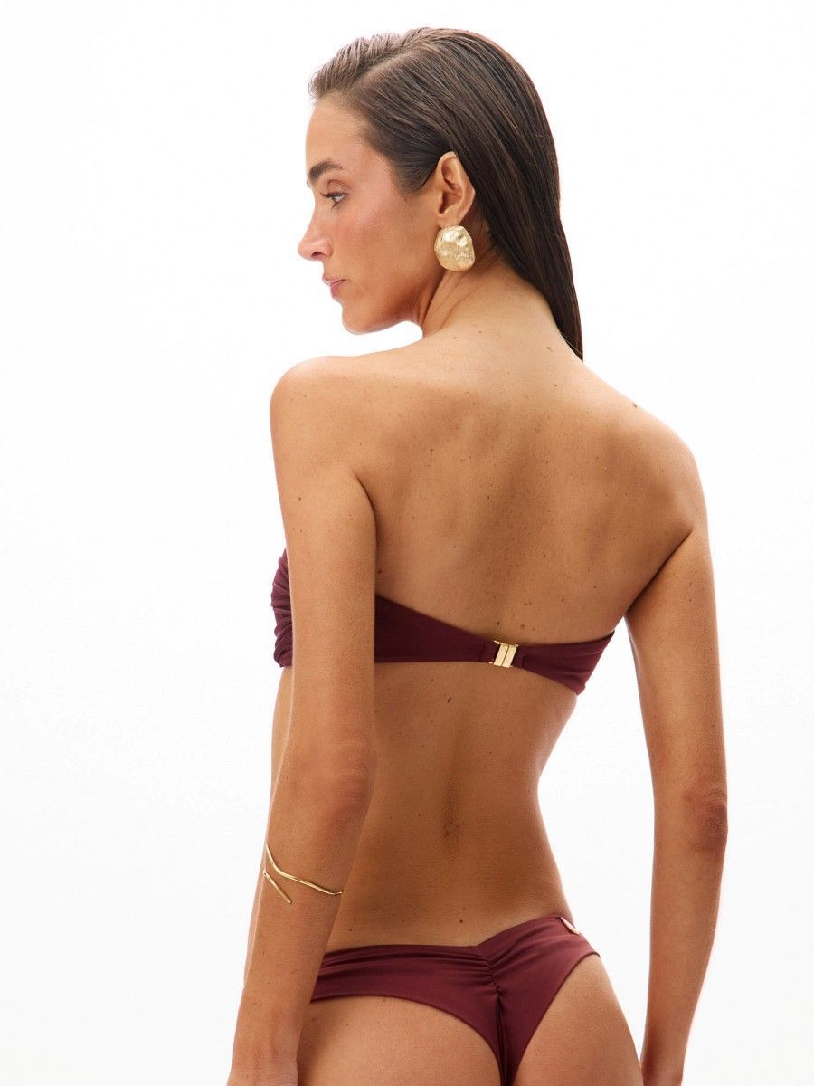 conjunto biquíni e vestido bordô 0473 oásis resortwear