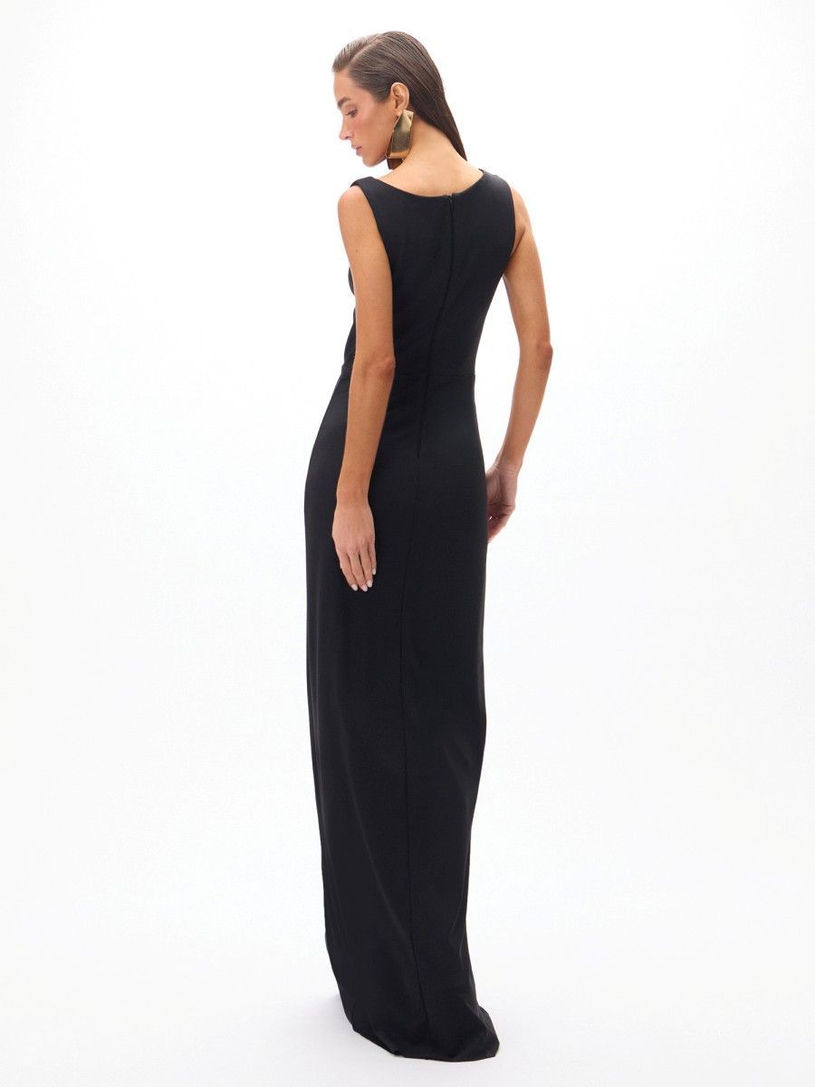 vestido longo jasmim preto 1020 oásis resortwear