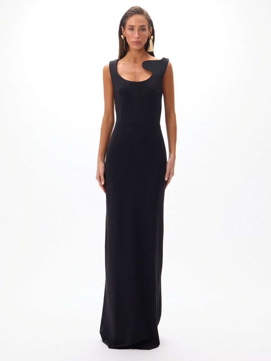 vestido longo jasmim preto 1020 oásis resortwear