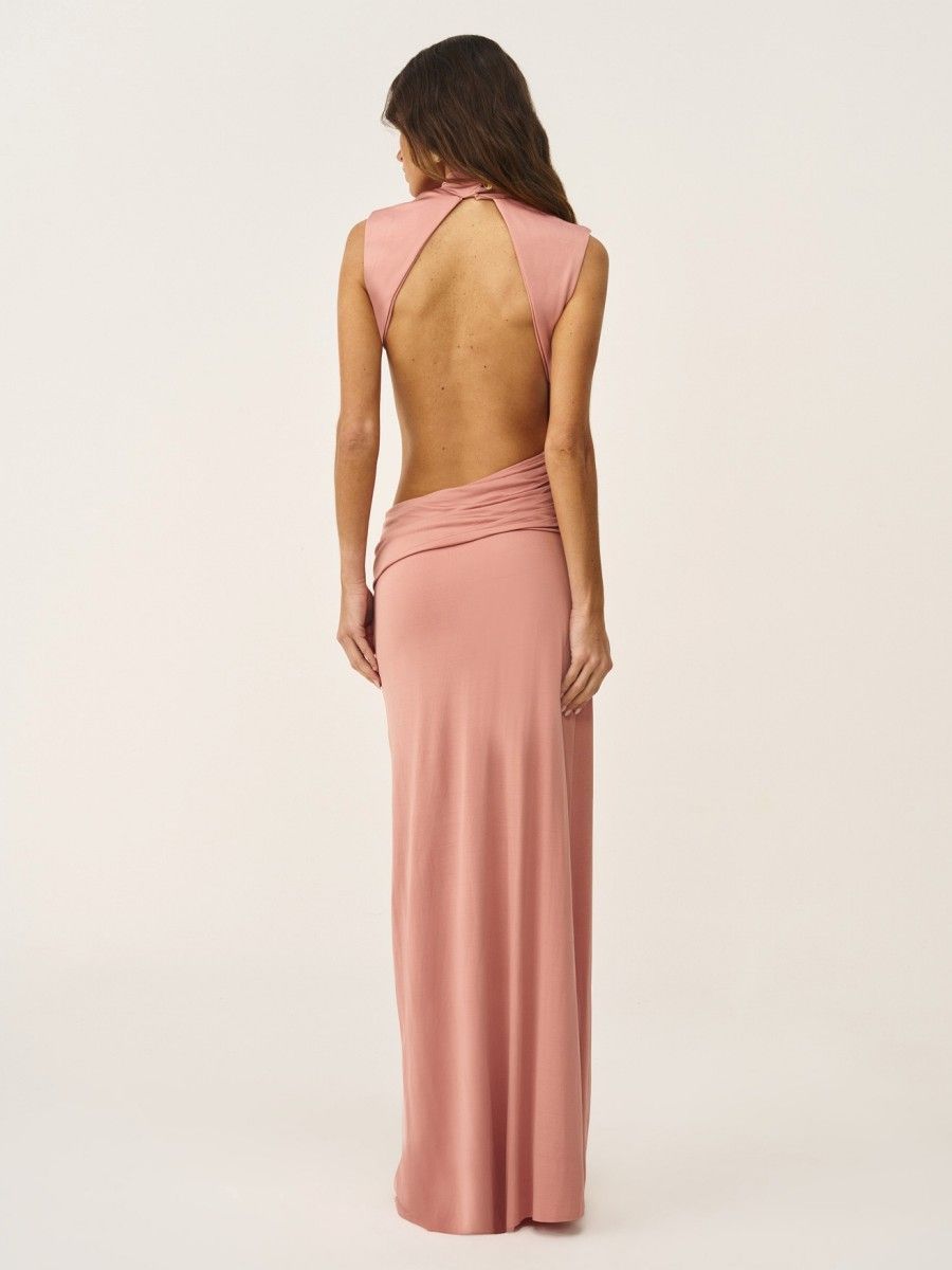 vestido longo jasira rosa 1033 oasis resortwear