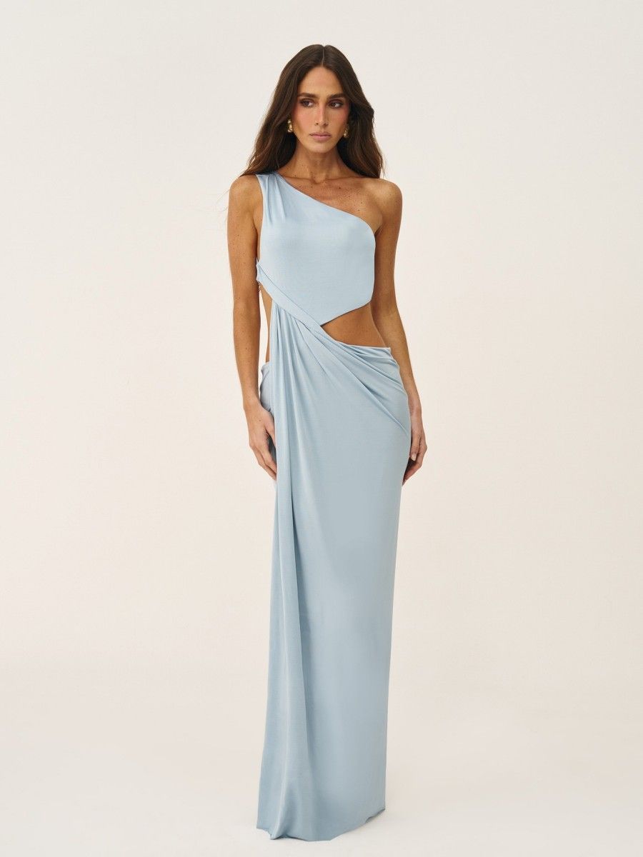 vestido longo jessara azul 1047 oasis resortwear