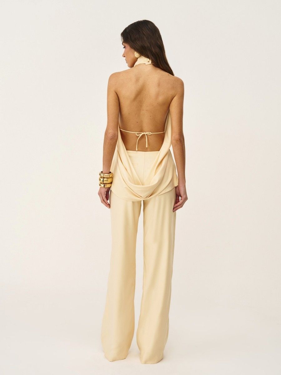 conjunto blusa e calça eva amarelo butter 0379 oasis resortwear