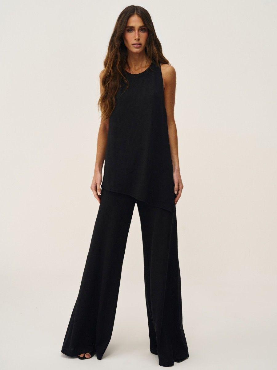 conjunto blusa e calça amyra preto 0492 oasis resortwear