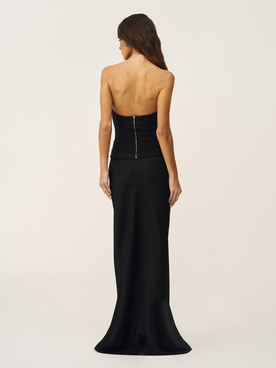 conjunto blusa e saia camélia preto 0463 oasis resortwear